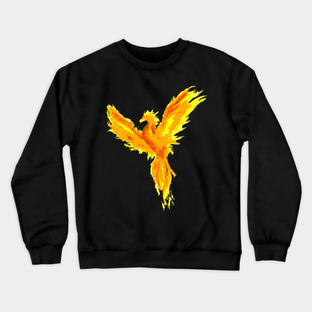 yellow phoenix Crewneck Sweatshirt by Trashfox